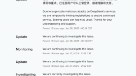 DeepSeekが「性能低下」に見舞われる、App Storeのチャートトップに急浮上した後に「大規模な悪意ある攻撃」を受けたと発表 - NVIDIA ( NASDAQ:NVDA )